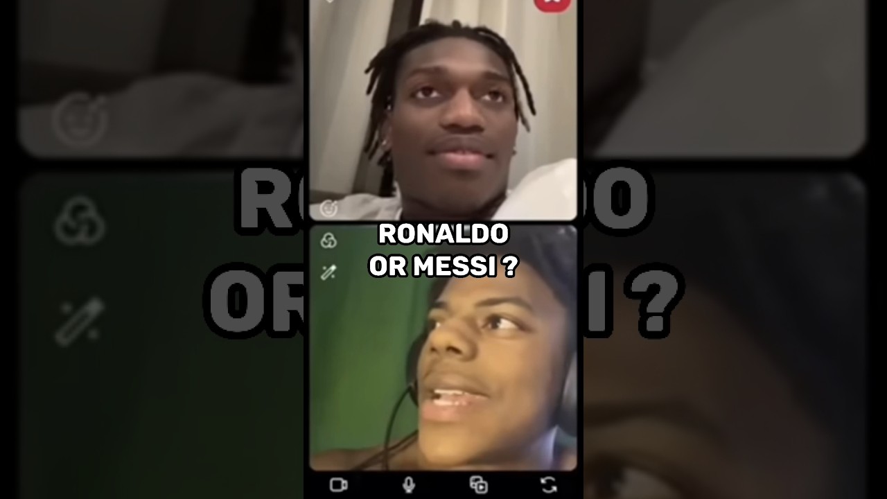 IShowSpeed asks Rafael Le&atilde;o Ronaldo or Messi? 😂 #youtubeshorts #footballshorts #football