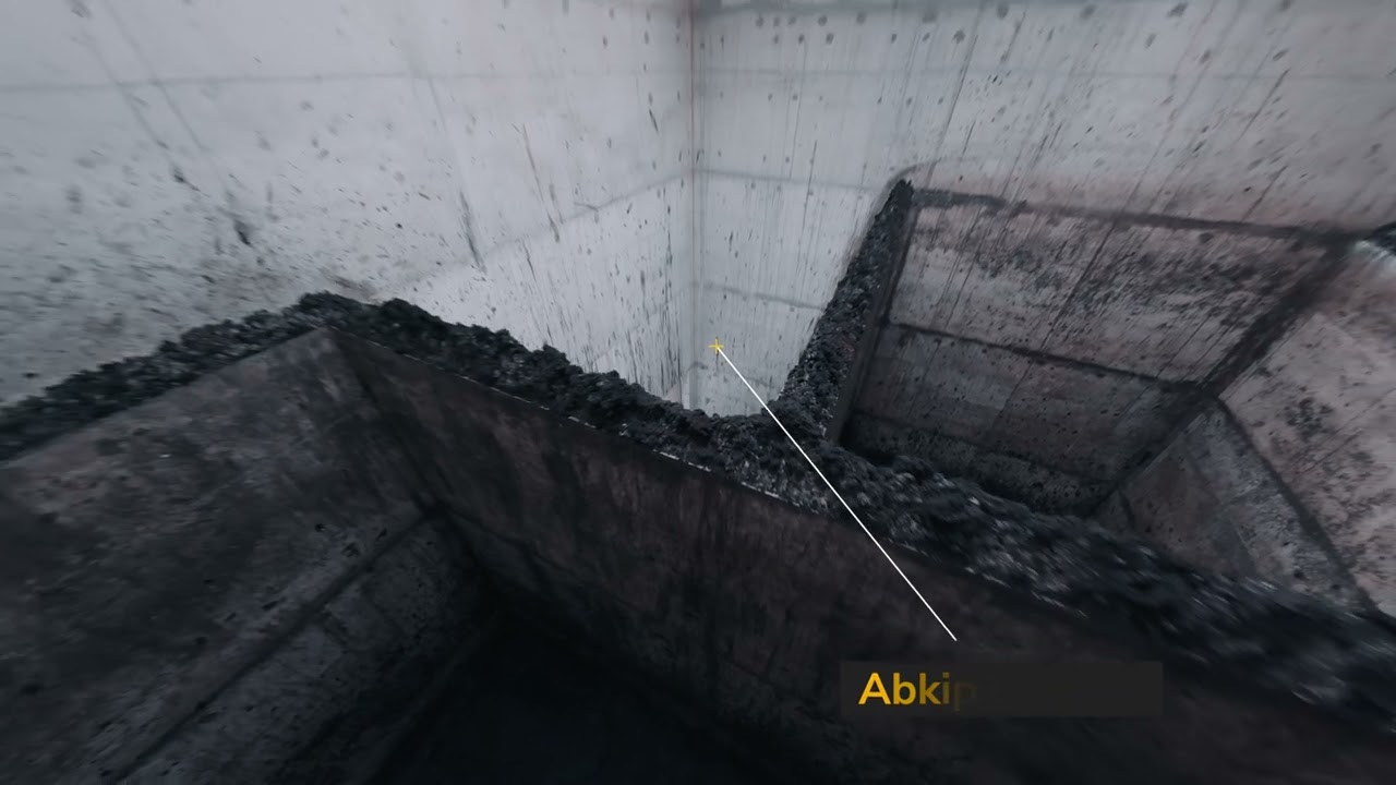 Drohnenflug durch eine Klärschlammverbrennungsanlage