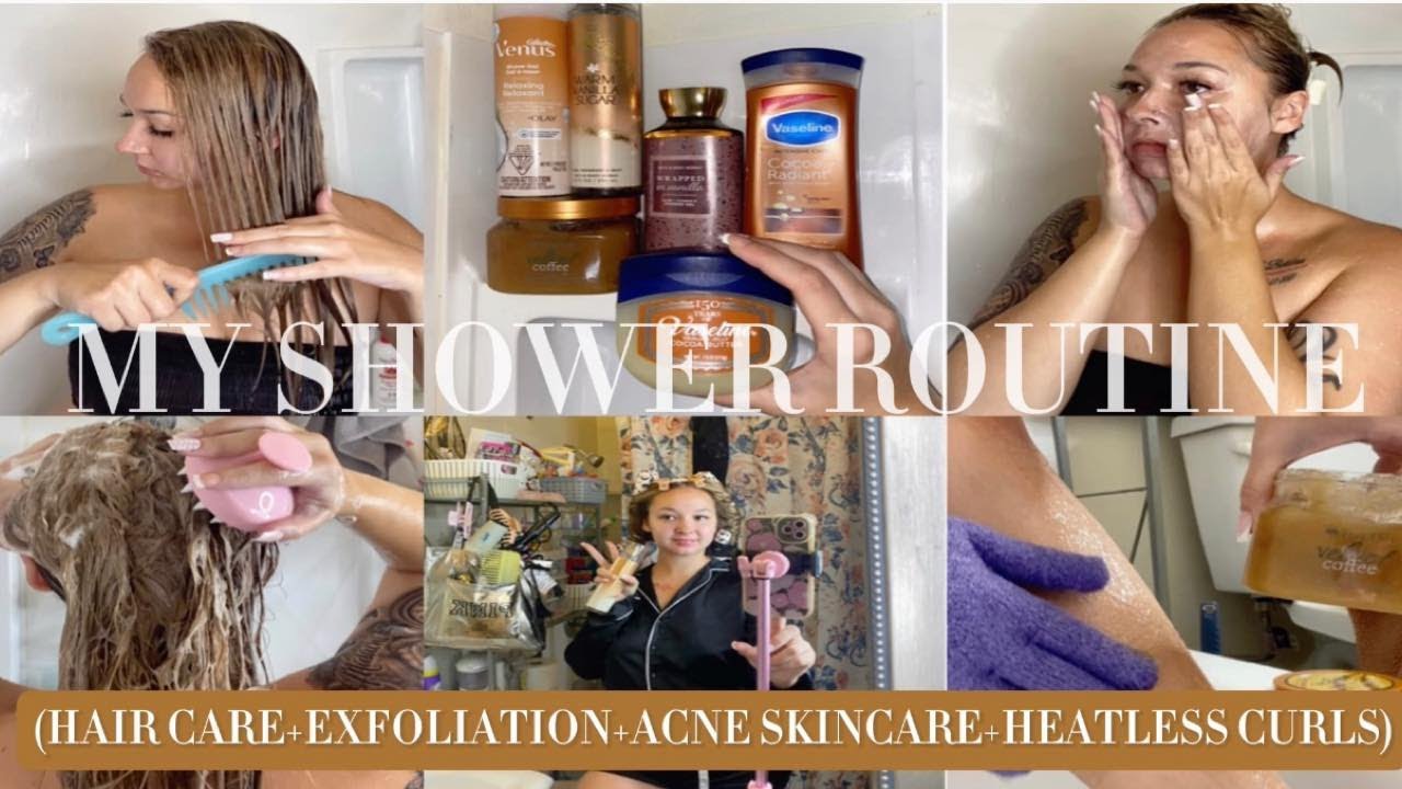 My Vanilla Scented Full Body Shower Routine|Hair Care+Exfoliation+Body Care+Acne Skincare+More