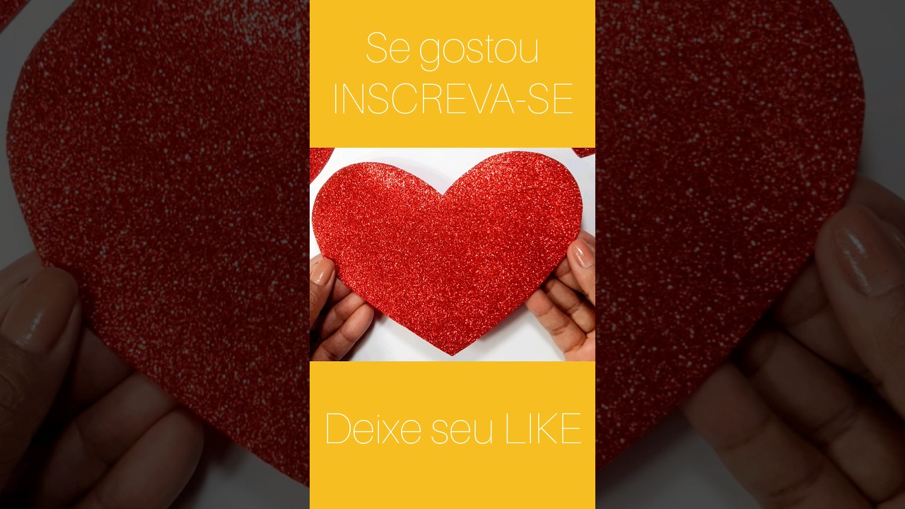 Como fazer CORA&Ccedil;&Atilde;O EM EVA @HellenChagas #comofazer #ideiascomeva #lembrancinhacomeva