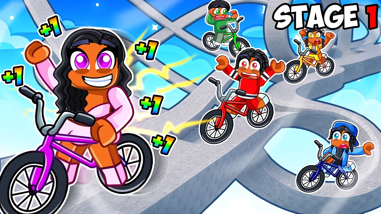 Roblox but EVERY SECOND +1 BIKE Speed to Escape...