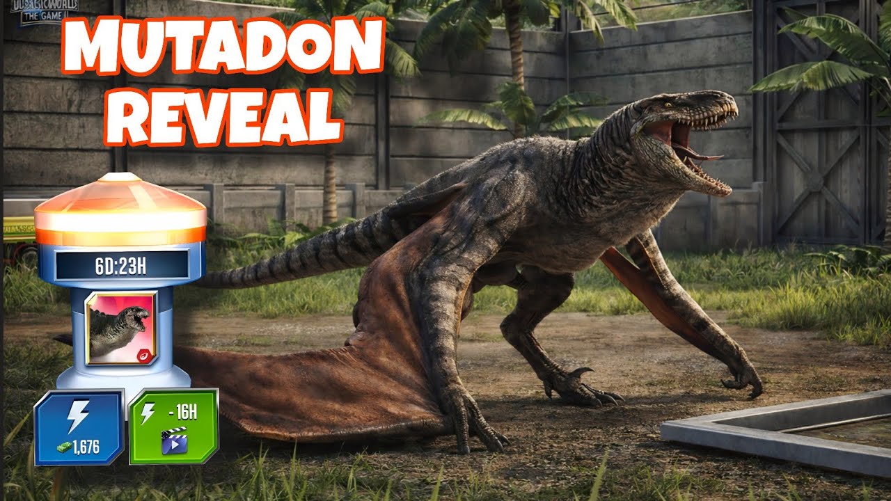 Mutadon reveal 😱 Jurassic world the game