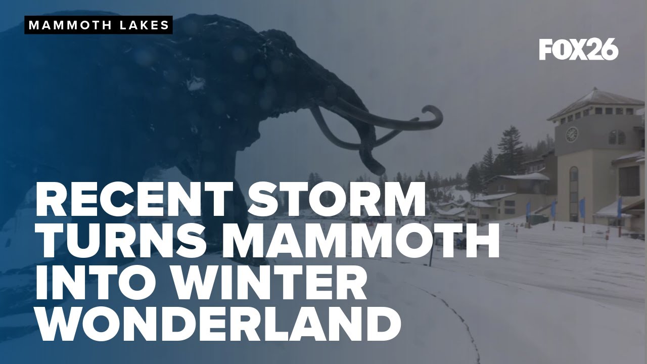 Storm covers Mammoth in snow