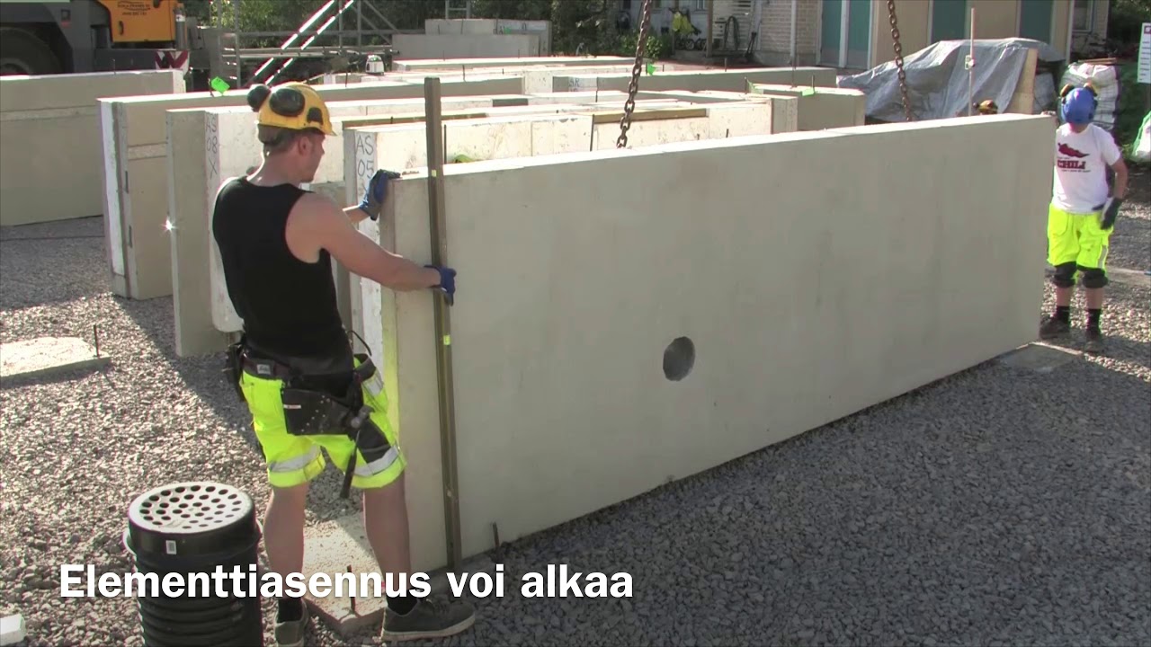 Perustusten teko elementeist&auml;