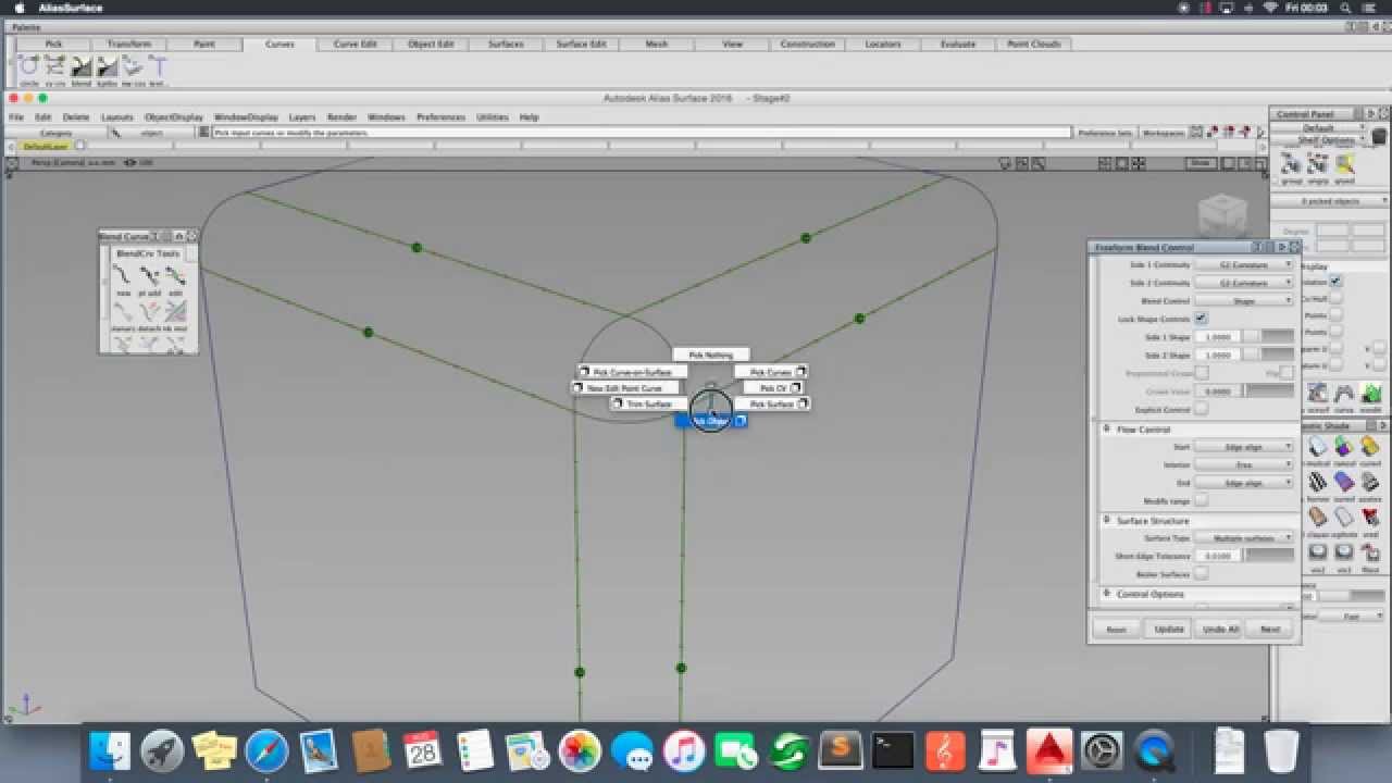 Ball corner G2 continuity Alias Surface