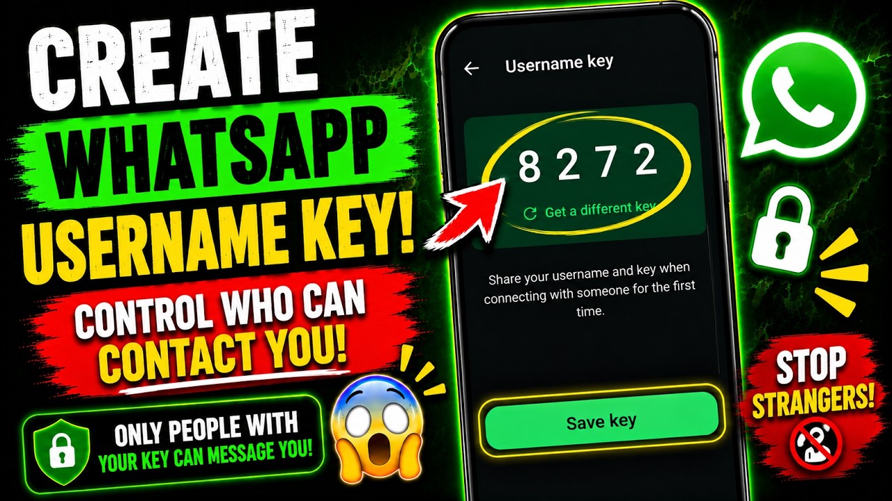 Create Your WhatsApp Username Key 🔐 | Stop Strangers from Messaging You!