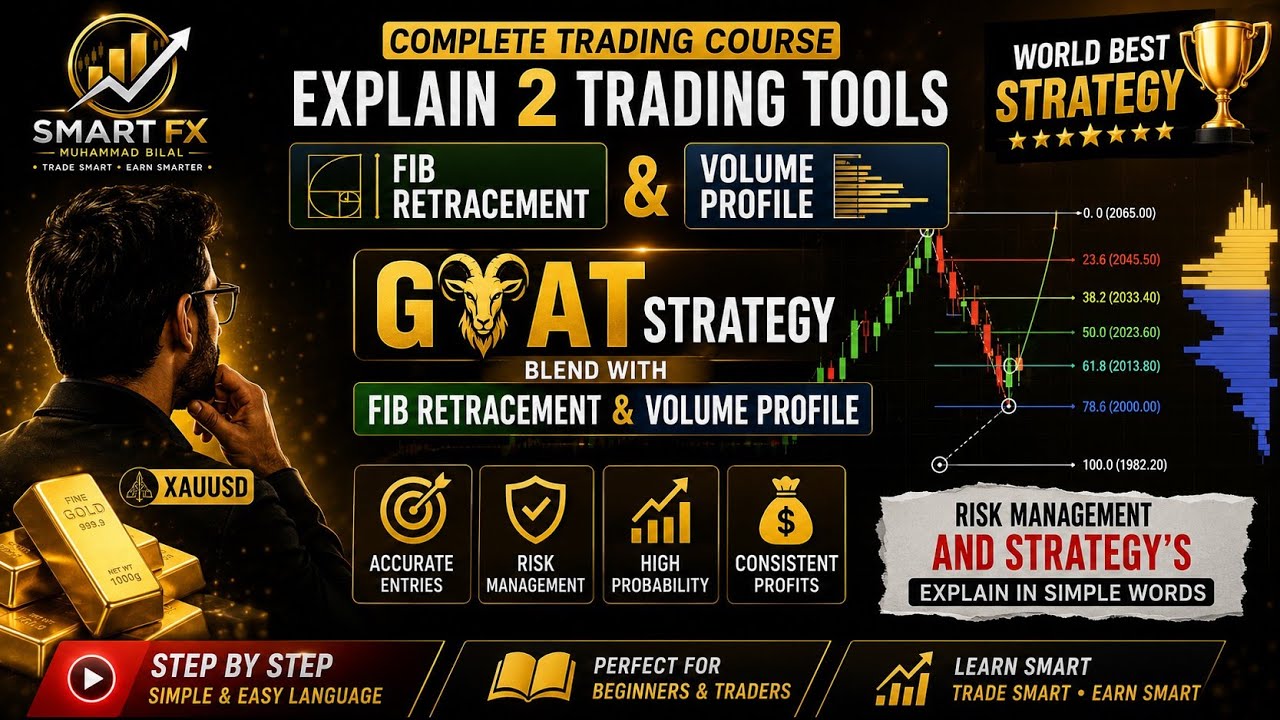 🔥 GOLD GOAT Strategy | Fib Retracement + Volume Profile Explained | Complete XAUUSD Trading Course