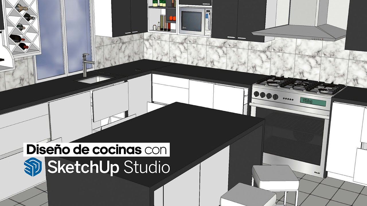 3 Dise&ntilde;o de cocinas SketchUp Pro 2026 Interiorismo