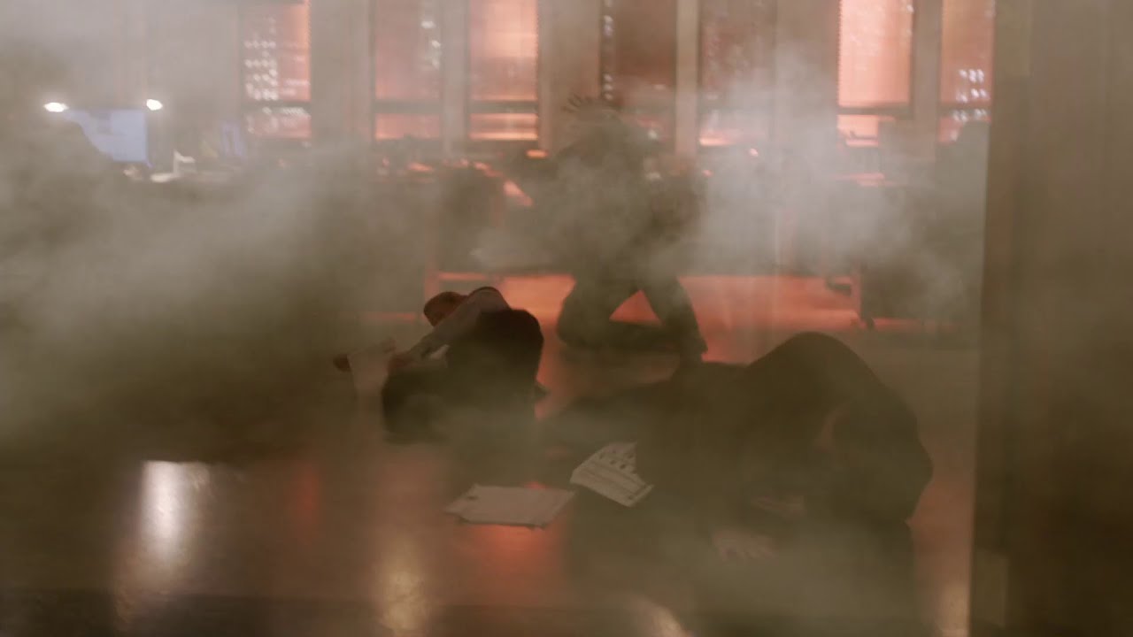Building filled with sleeping gas