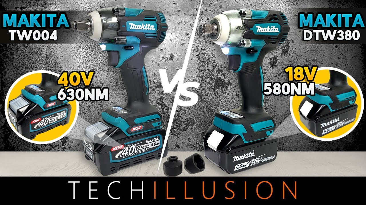 🔥WELCHER IST BESSER?! Makita 18V vs 40V Akku Schlagschrauber!😱 - Makita DTW300Z vs TW004GZ