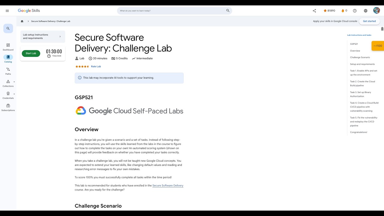 Qwiklabs | Secure Software Delivery: Challenge Lab [GSP521]