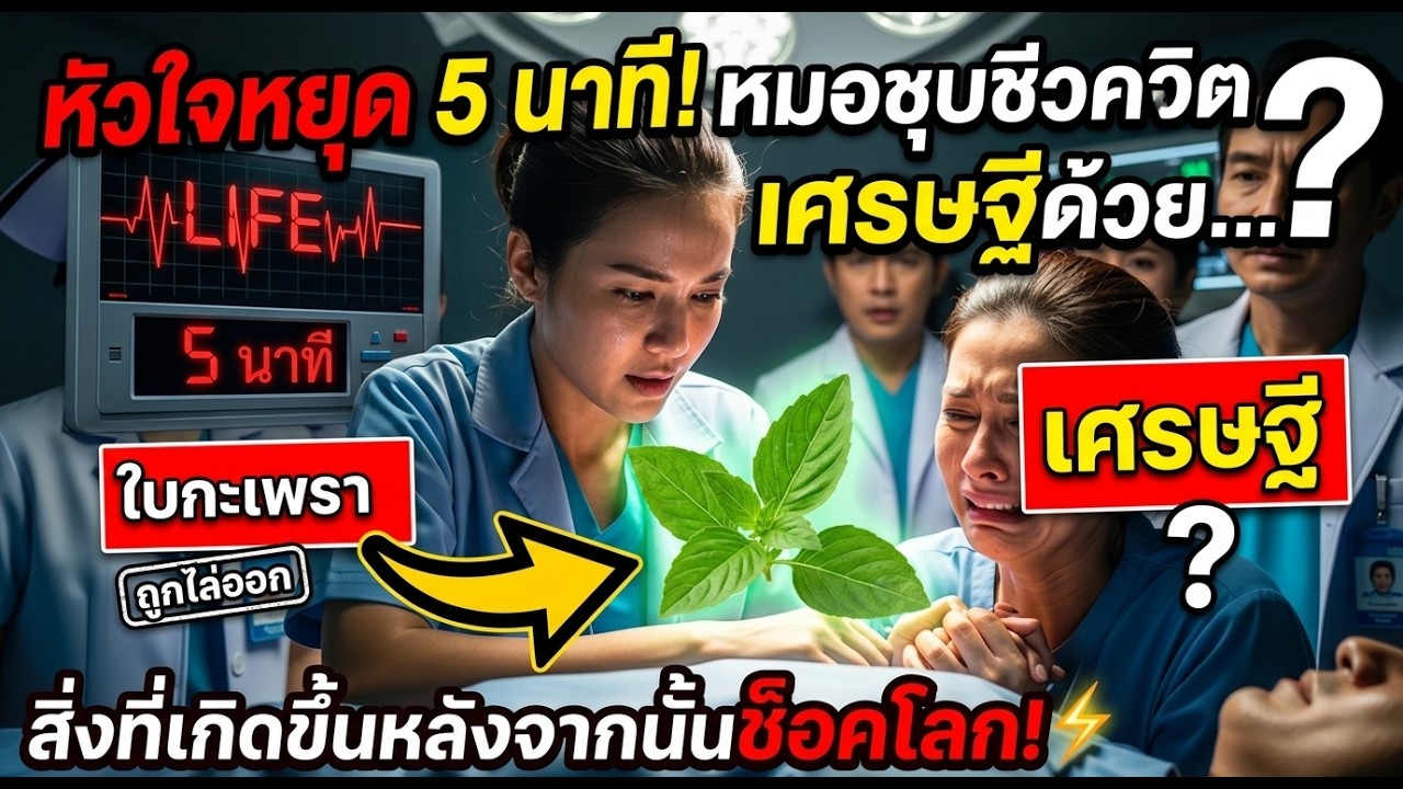 หัวใจหยุด 5 นาที! หมอที่ถูกไล่ออกใช้ใบกระเพราชุบชีวิตเศรษฐี | สิ่งที่เกิดขึ้นหลังจากนั้นช็อคโลก! ⚡