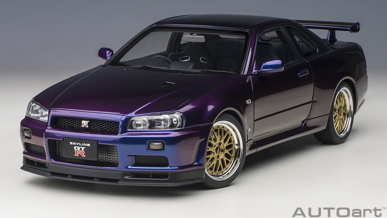 【AUTOart】オートアート 1/18　日産 スカイライン GT-R （R34） Vスペック II ニュル 