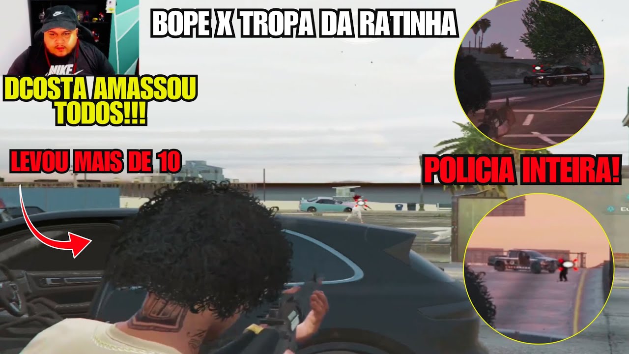 DCOSTA QUEBROU! TRETA DE RUA X TROPA DA RATINHA! POLICIA SE METEU? (DCOSTA CLIPS)