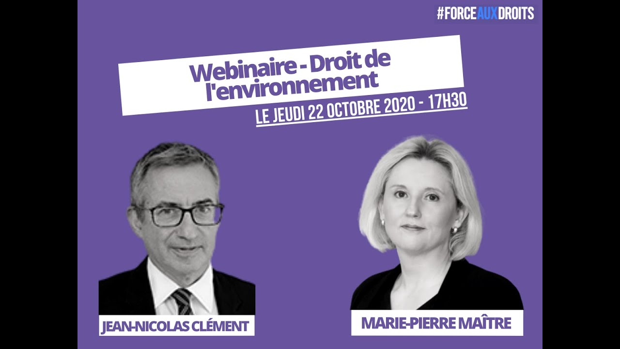 🔴 Replay - Webinaire - « Le droit de l'environnement, nouveau marché pour les avocats ? »