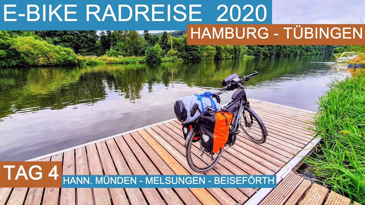 [4/10] E-Bike Radreise 2020 Hamburg Tübingen - Tag 4 - Fuldaradweg Hann. Münden bis Beiseförth