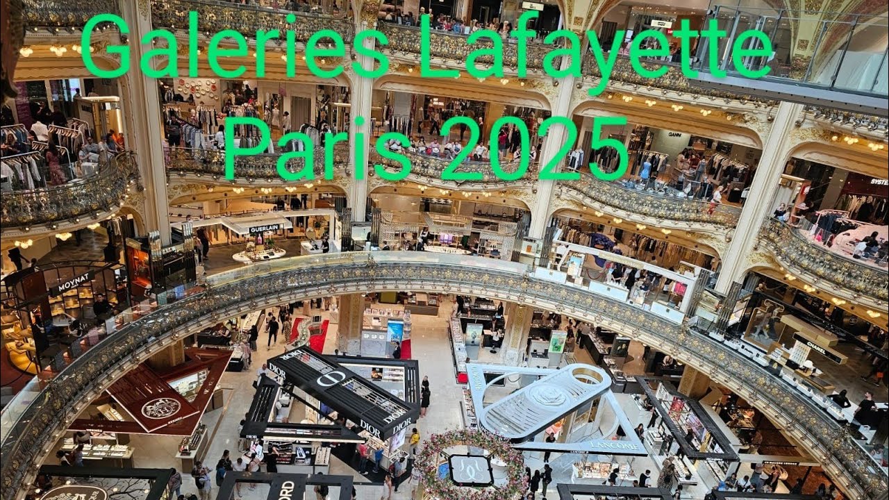 Walk Tour through Galeries Lafayette, Rundgang Galerie Lafayette Paris 2025