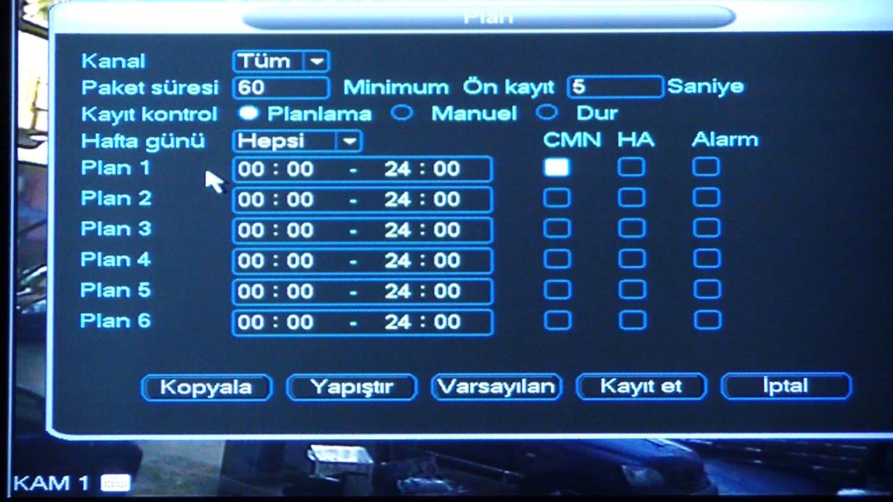 Kayıt Plan ayarları.MP4