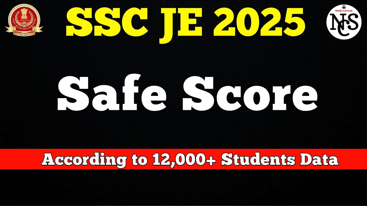SSC JE CBT 1 | Safe Score 💯 | 12000+ Students Data Analysis | NCS