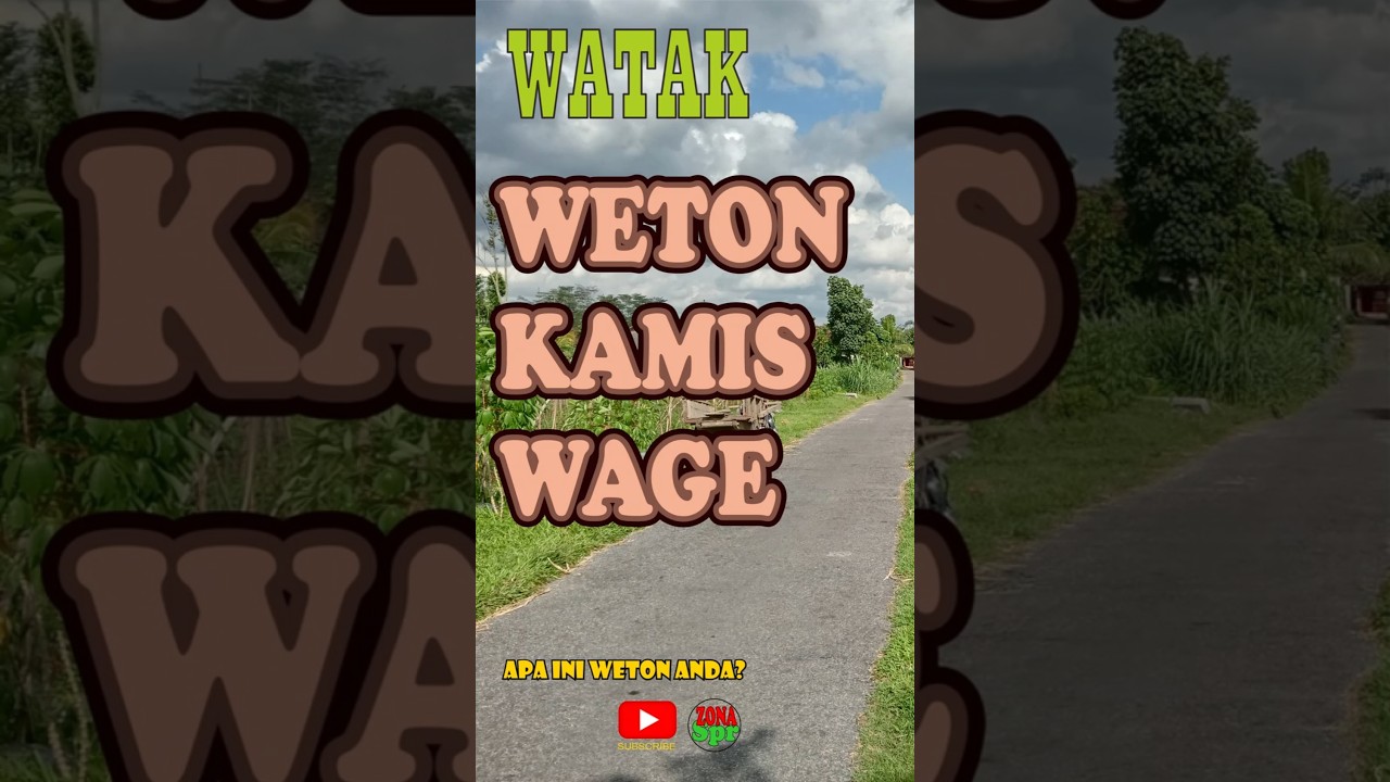 Watak Weton Kelahiran Kamis Wage