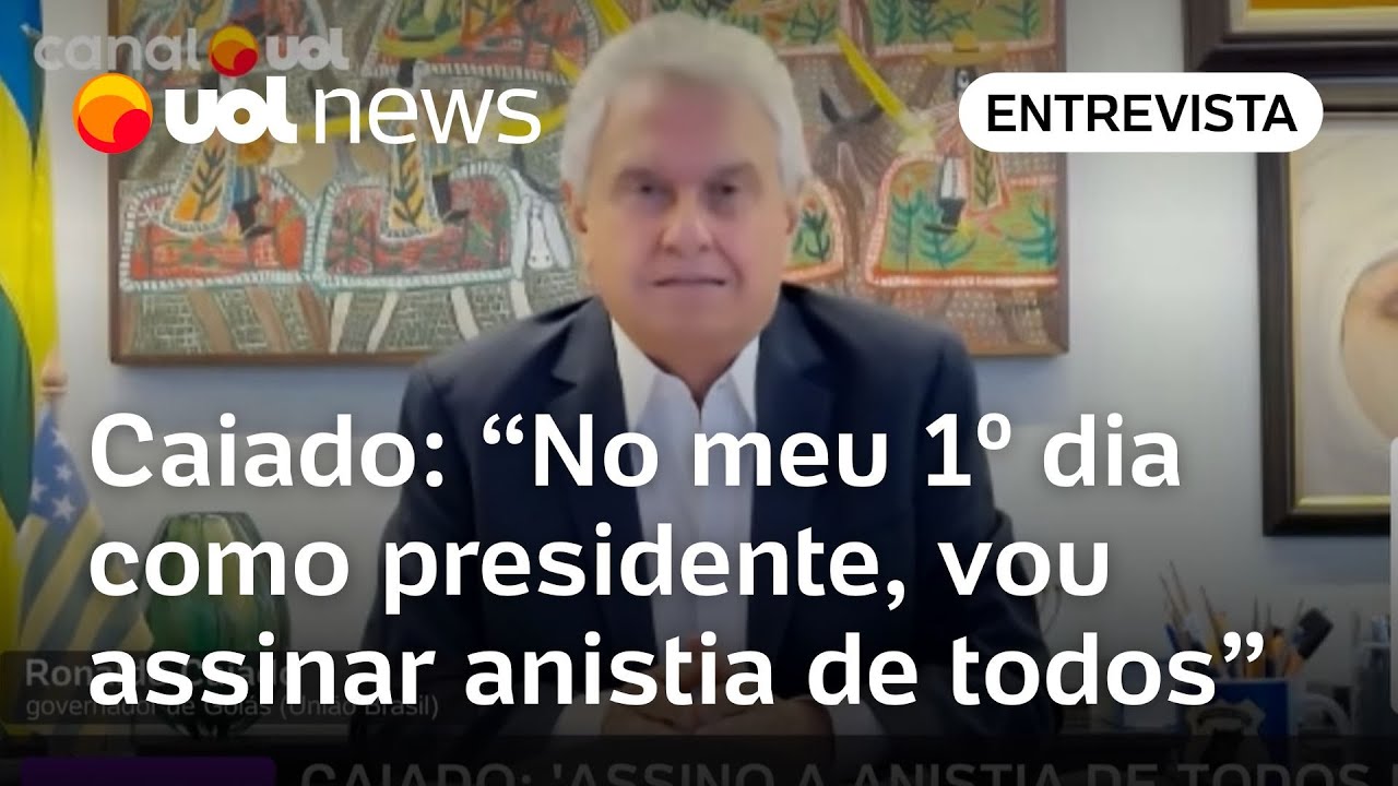 Caiado critica falas de Lula sobre Trump e diz que dará anistia a Bolsonaro se vencer em 2026