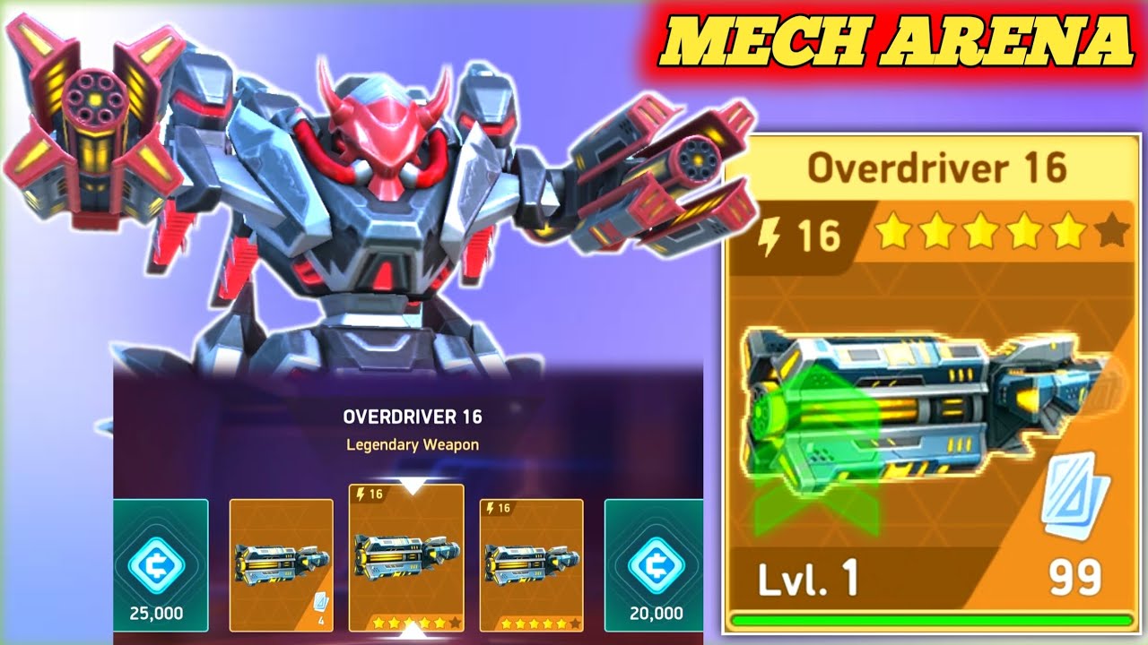 Let's Try To Unlock Overdriver 16 | Deathwalker and Overdriver 16 - Mech Arena