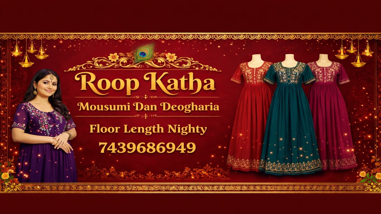 ডিজাইনার সুতির নাইটি #live #nightgown #RoopkathaMousumi 🙏Radhe Radhe 🙏  Booking Number #7439686949