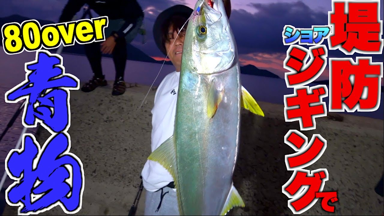 堤防からジグを投げたらヒラマサが釣れてしまった！！