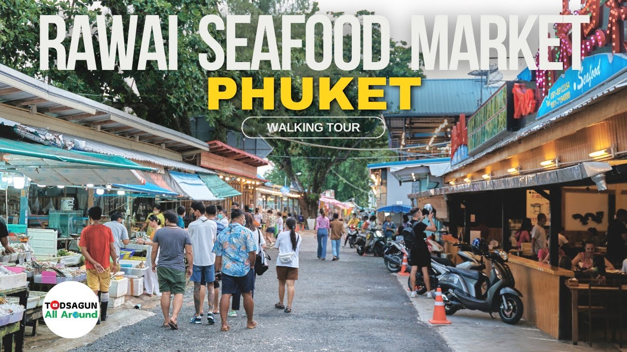 🇹🇭 RAWAI SEAFOOD MARKET PHUKET: Walking tour at Rawai Beach Market [4K]