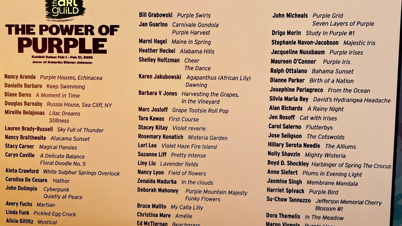 The Art Guild “Power of Purple” Juuried Competition and Exhibition #art #artist #painting 