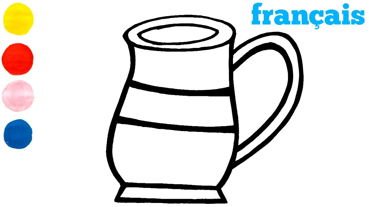 Comment dessiner et colorier une cruche pour les enfants