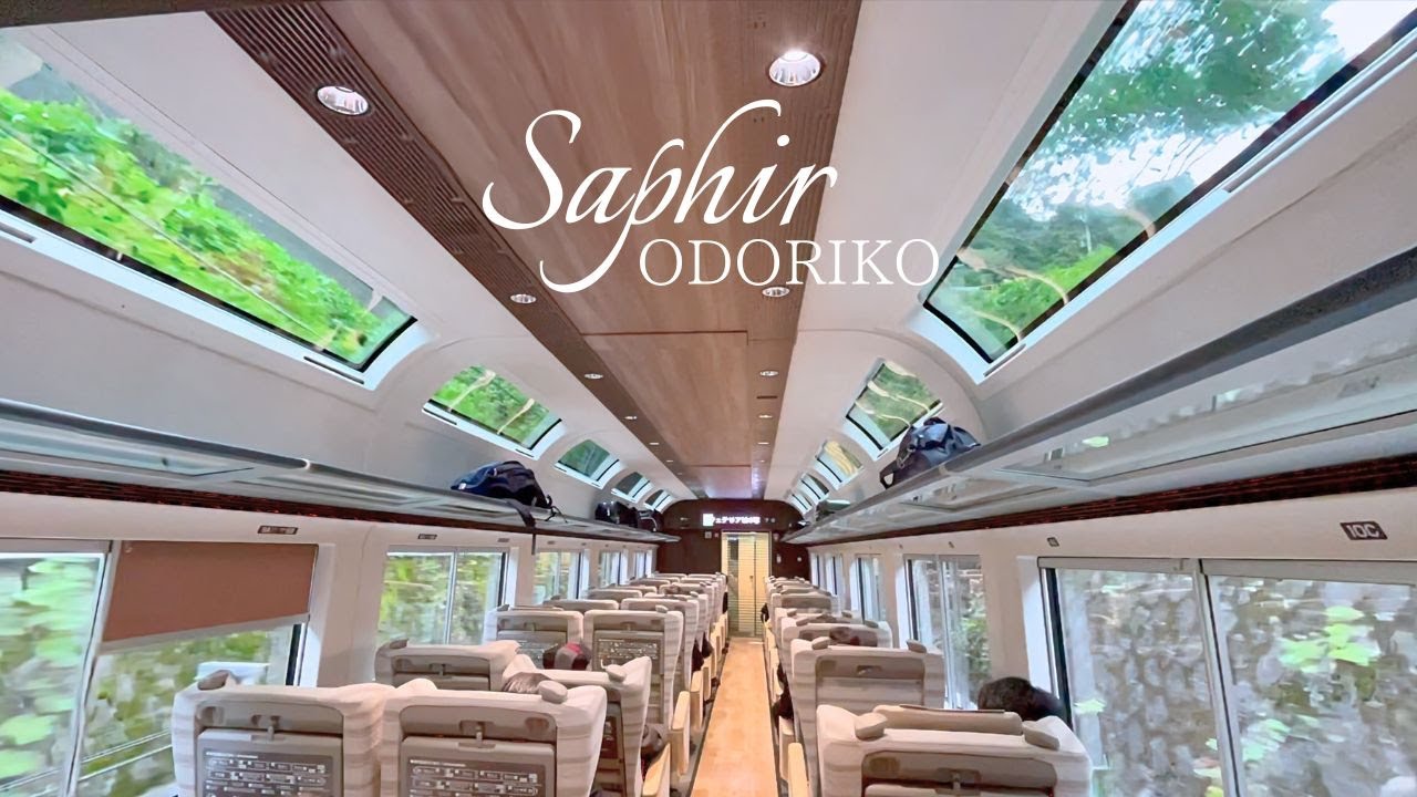 Прокатитесь на японском поезде класса люкс! Saphir Odoriko из Токио в Ито!🇯🇵サフィール踊り子