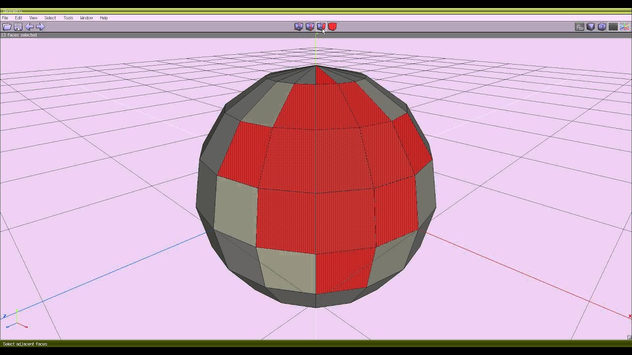 002 Starting Wings3D: Select operations (1)