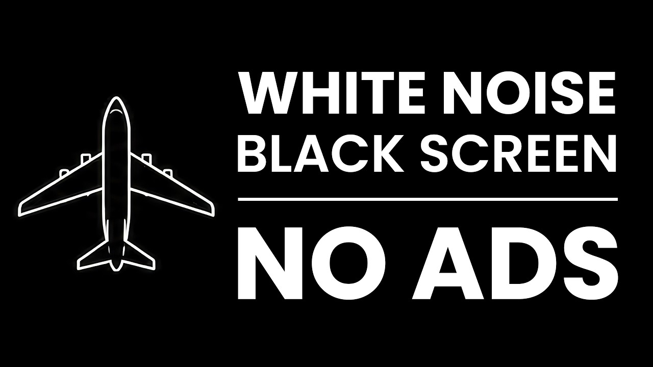 Airplane White Noise | Smooth Jet Engine Hum [Black Screen - No Mid-Roll Ads]