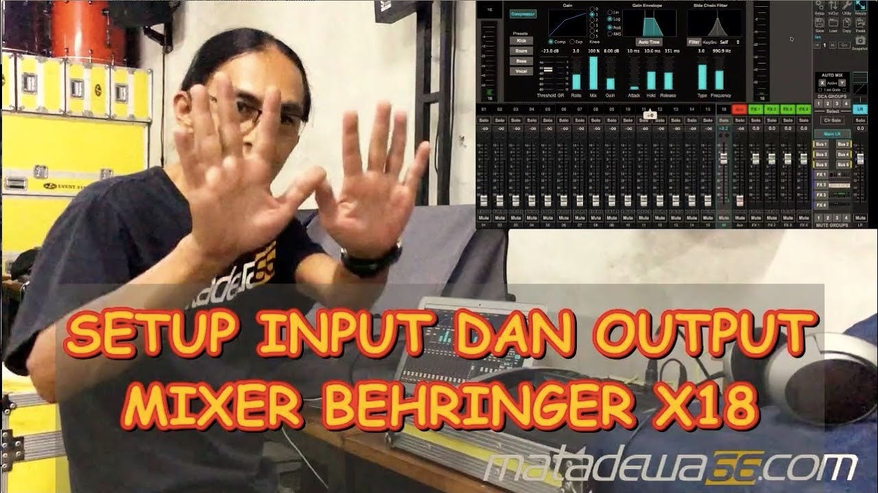SETUP INPUT DAN OUTPUT MIXER DIGITAL BEHRINGER XAIR X18 (X AIR EDIT)