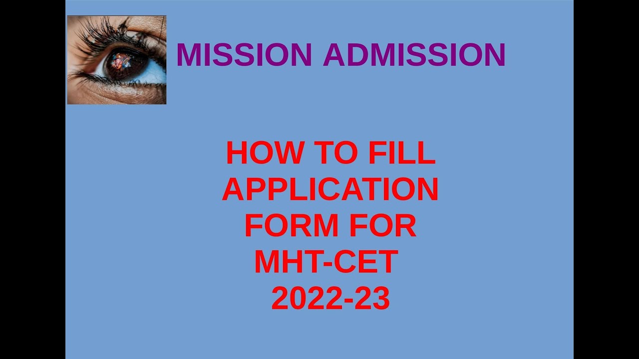 How to fill application form for MH-CET 2022-23?