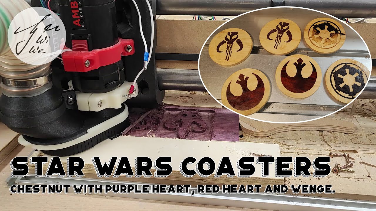 LowRider 4: Star Wars Coasters - Wenge, Purple Heart and Red Heart Inlays