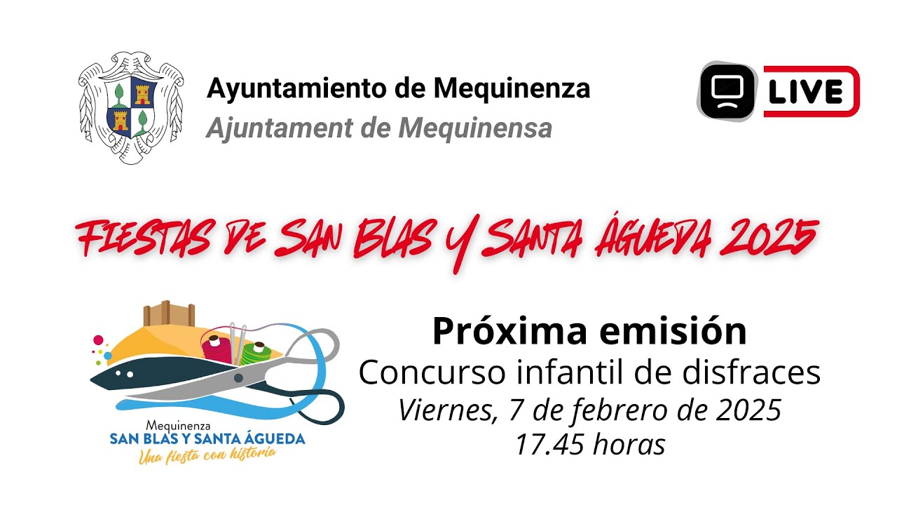 Fiestas de San Blas y Santa Águeda 2025: Concurso infantil de disfraces