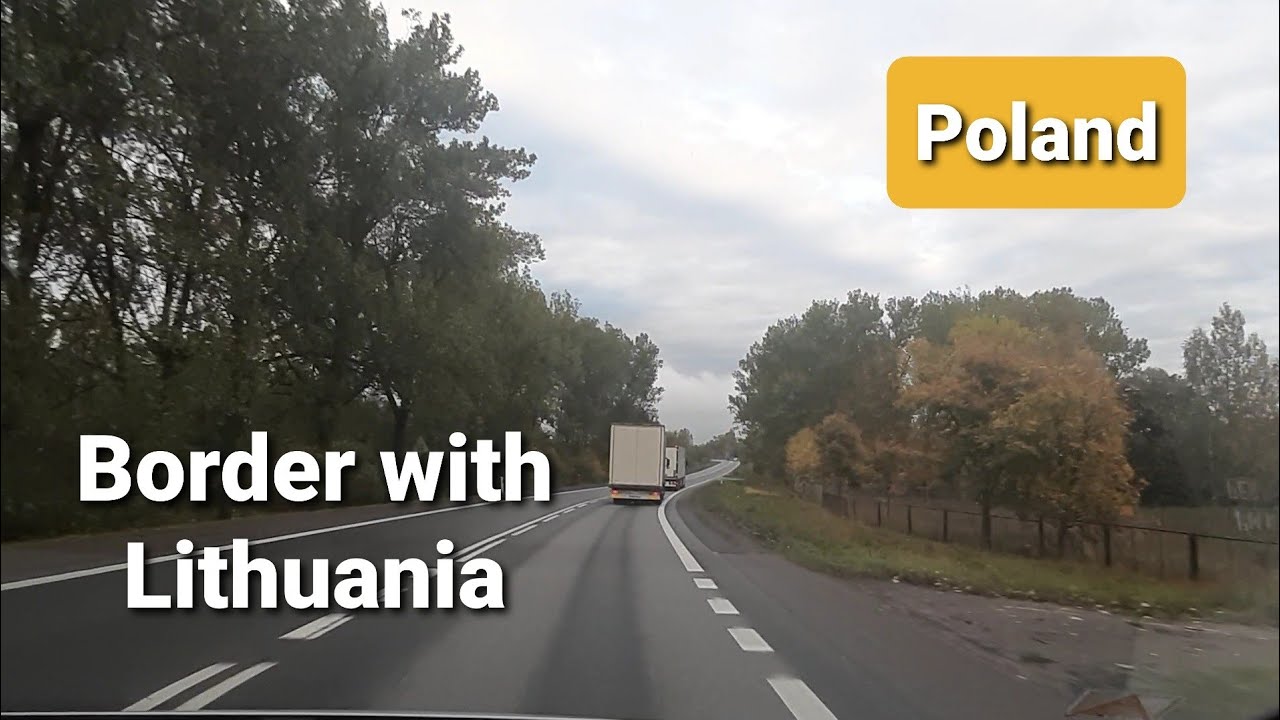 Poland. Border with Lithuania. Suwałki. Road E67 S61. Road Warszawa to Kaunas. Obwodnica Suwałki.