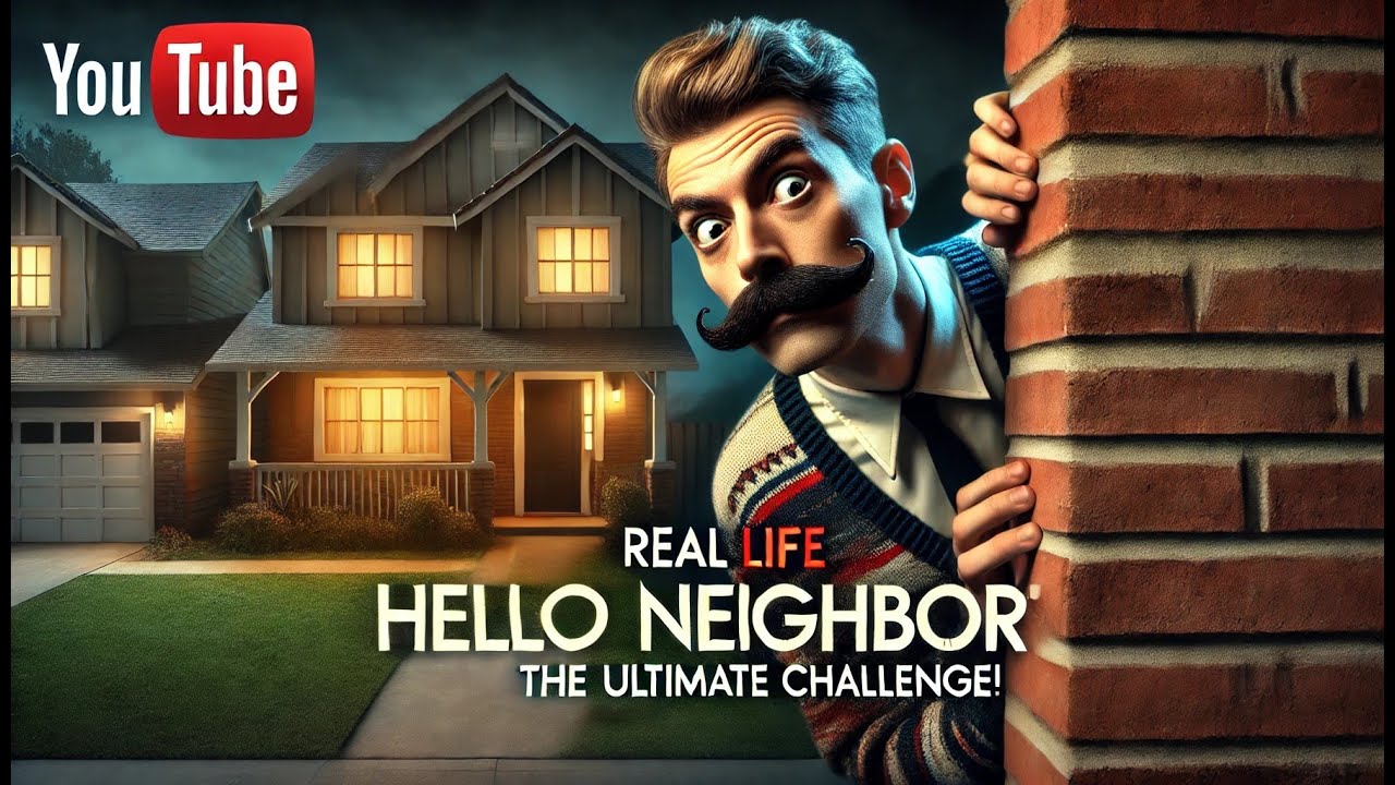 Hello Neighbor In Real Life in the Dark | DavidsTV