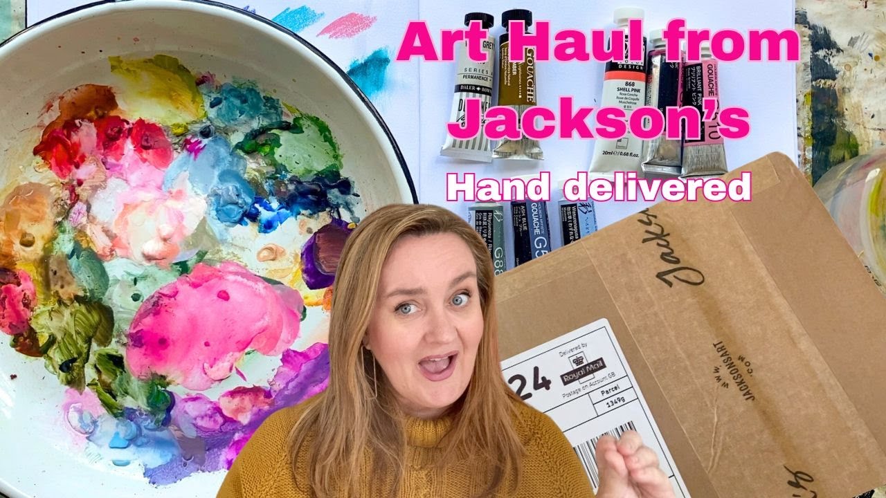 Jackson's Art Haul | Caran D'Ache Neocolor | Holbein Gouache | Art Supplies | Sketchbook Painting