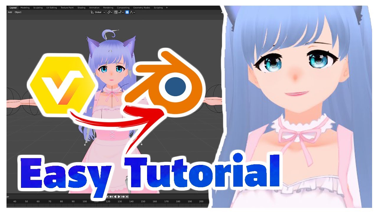 Как импортировать файл VRoid в Blender (краткое руководство)