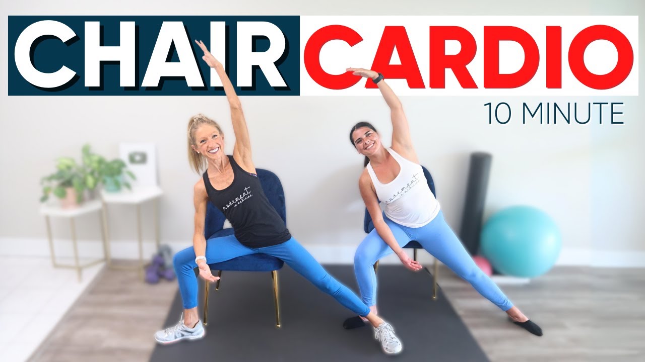 10 minute CHAIR CARDIO Workout (Seated Total Body! )