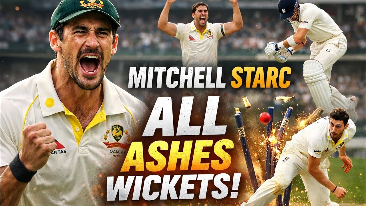 Mitchell Starc all ashes wickets__Australlia win tha ashes by 4-1 leads #mitcheal Starc 
