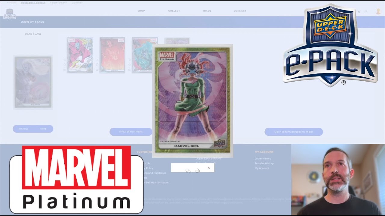 Marvel Platinum is on Upper Deck e-Pack, so let's open a box