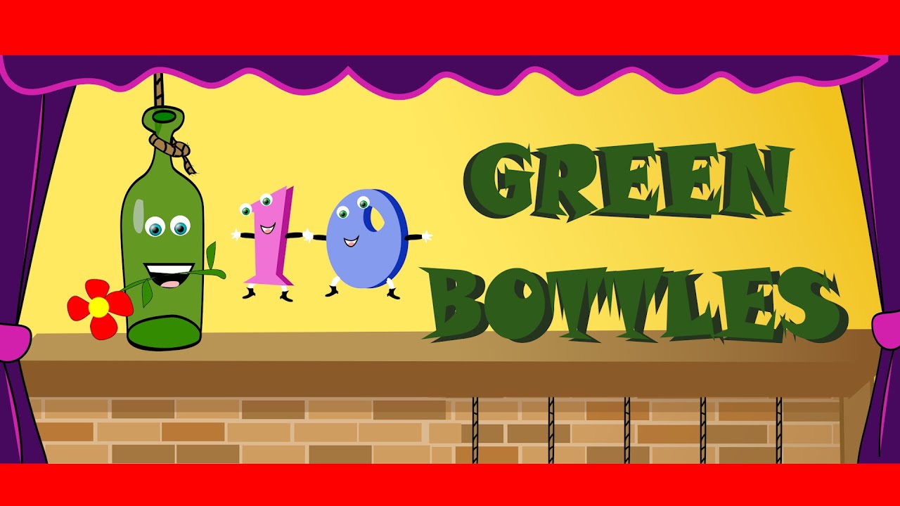 Ten Green Bottles Hanging on the Wall | English Nursery Rhyme