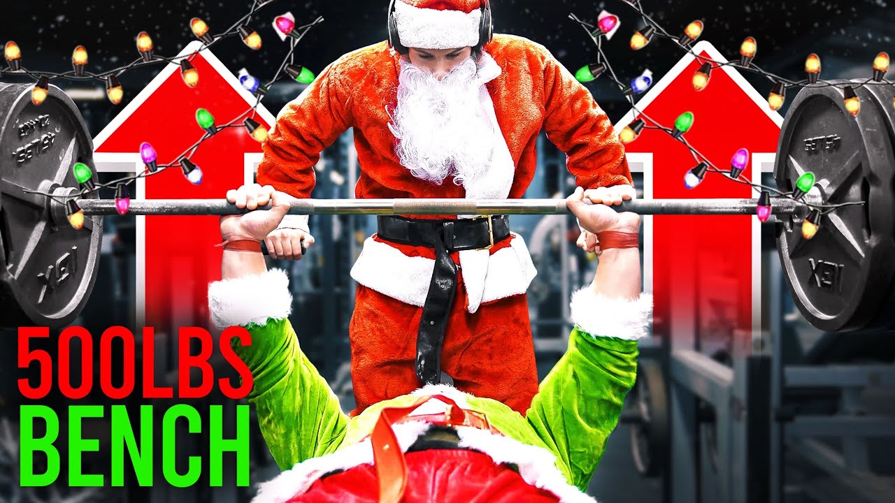MERRY LIFTMAS w/ TrenTwins | BENCHING 500 LBS IN AN ELF COSTUME