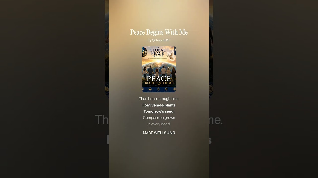 001 &ndash; PEACE BEGINS WITH ME | The Global Peace Project