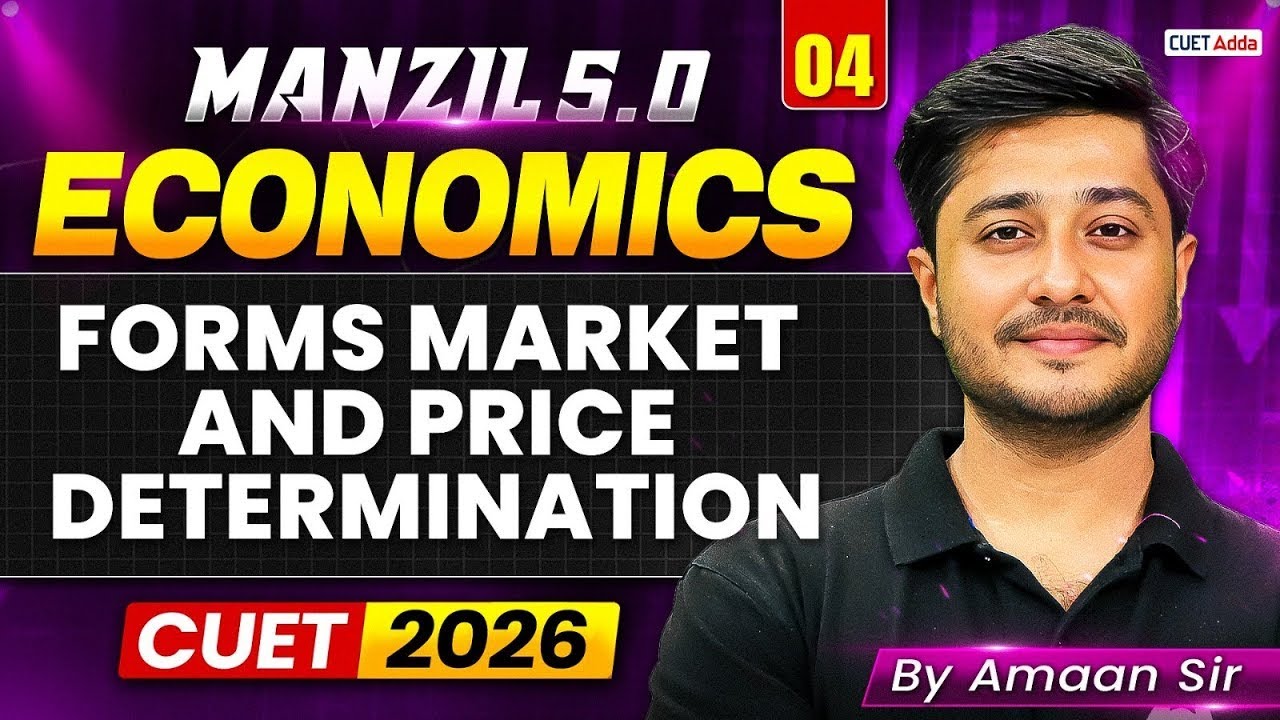 CUET 2026 Economics | Forms Market and Price Determination in One Shot | Manzil 5.0