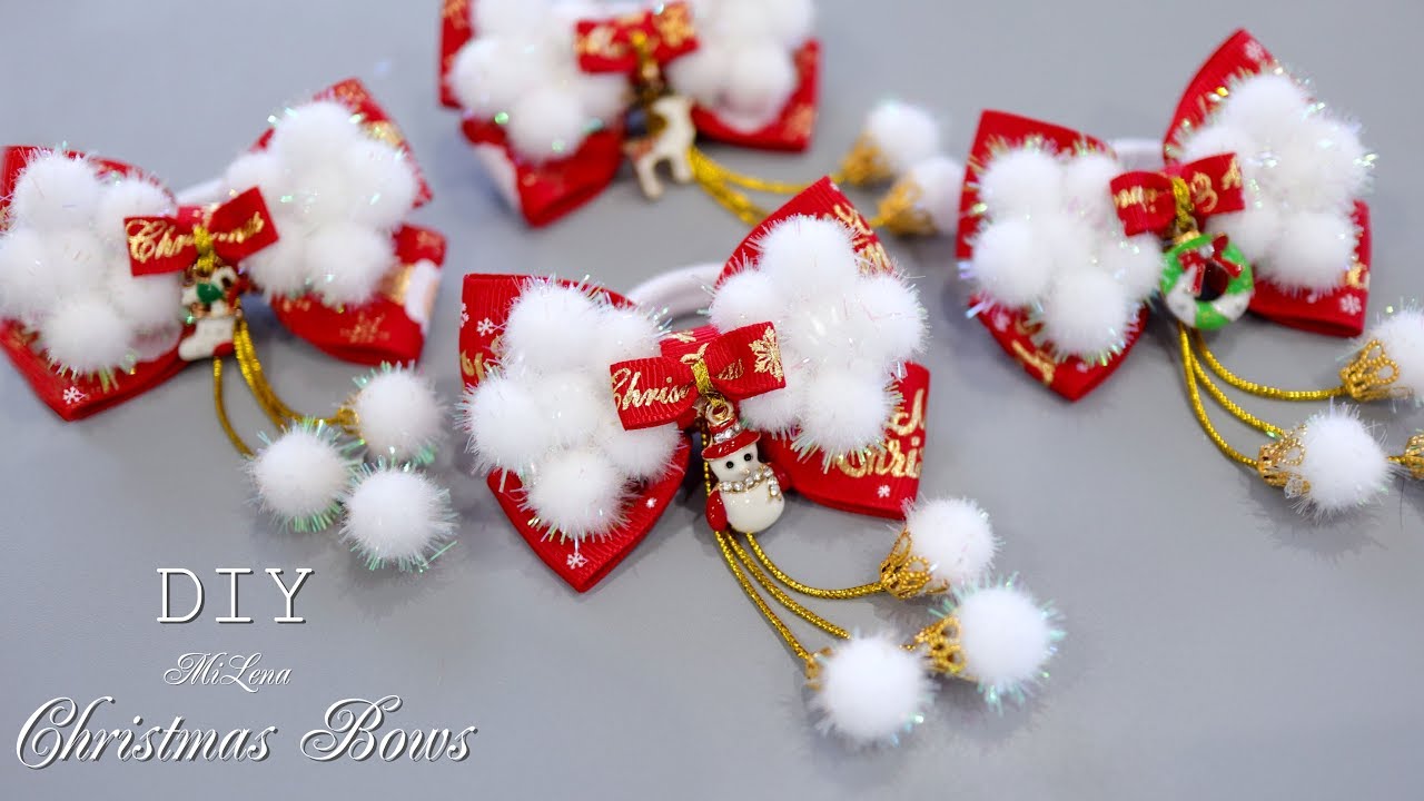 НОВОГОДНИЕ БАНТИКИ, МК / DIY Christmas Bows